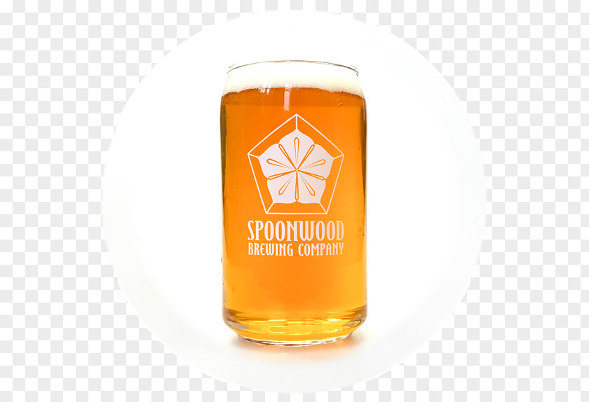 Beer Orange Drink Pint Glass Spoonwood Brewing Company Imperial PNG