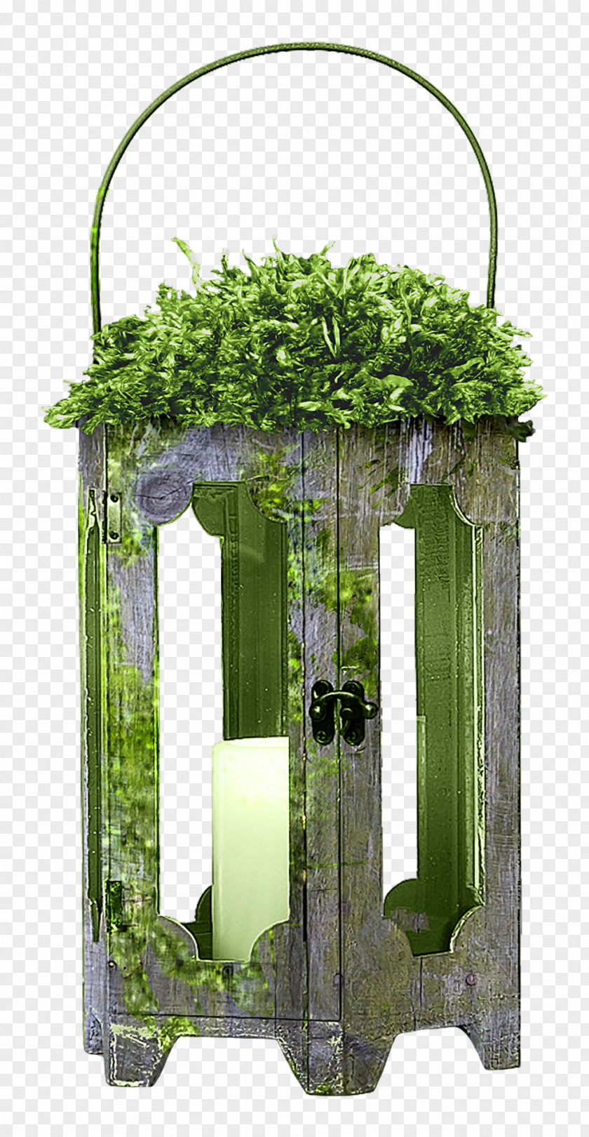 Creative Candle Lamps Green Arch Flowerpot PNG