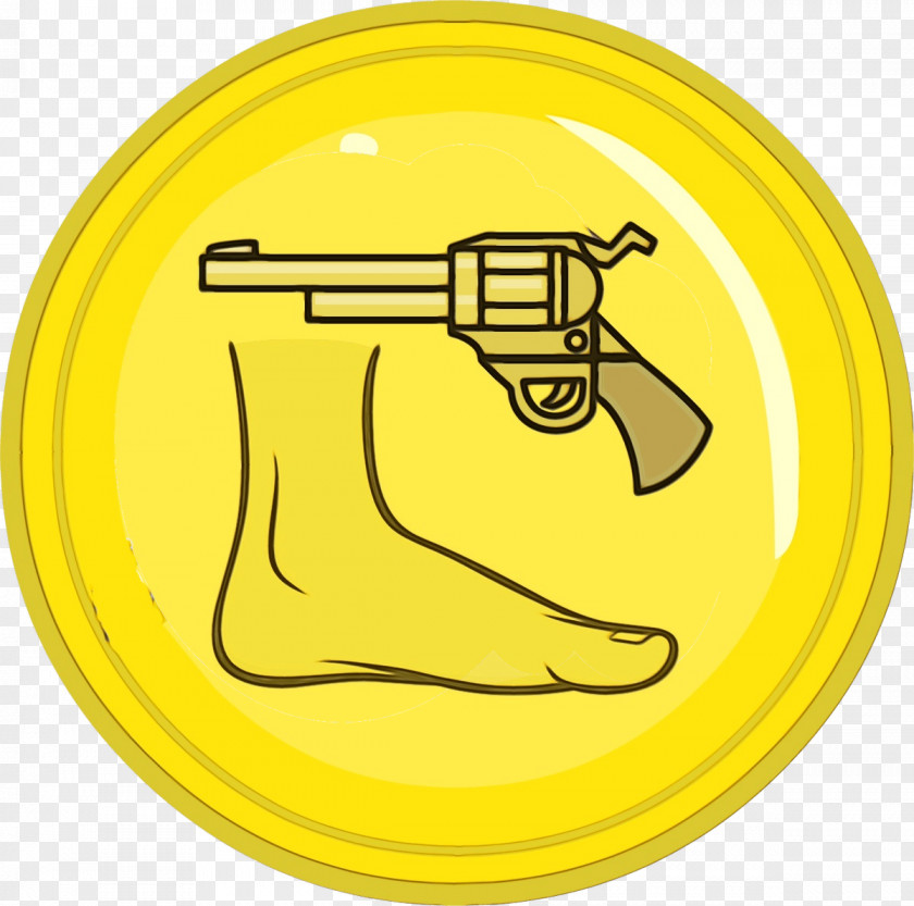 Yellow Wet Ink Line Clip Art Icon PNG