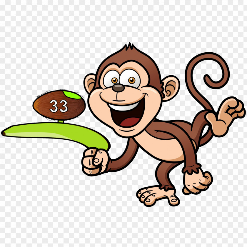 Chimpanzee Logo Cartoon Drawing PNG