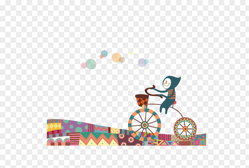 Cute Cartoon Kids Biking Cycling Bicycle PNG