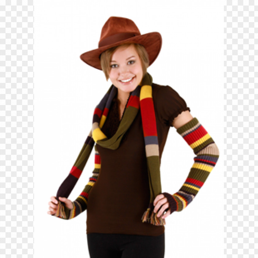 Dr. Hat Fourth Doctor Who TARDIS Scarf PNG