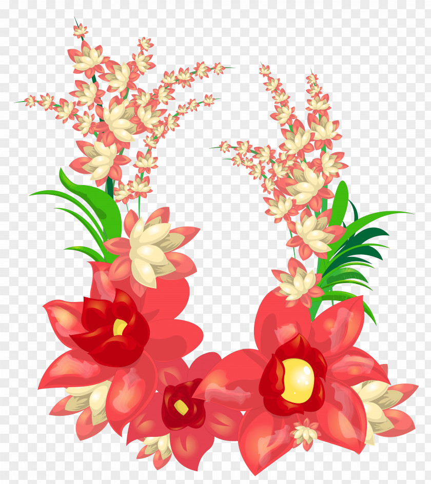 Exotic Artificial Flower Floral Design Clip Art PNG