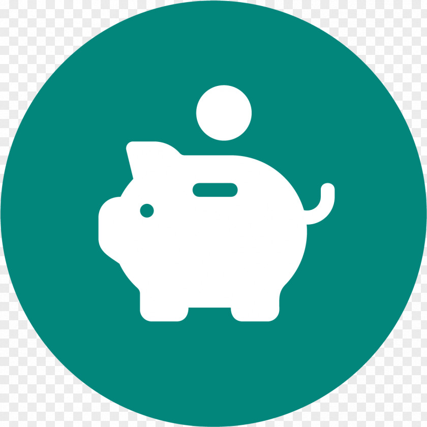 Piggy Bank Turquoise PNG
