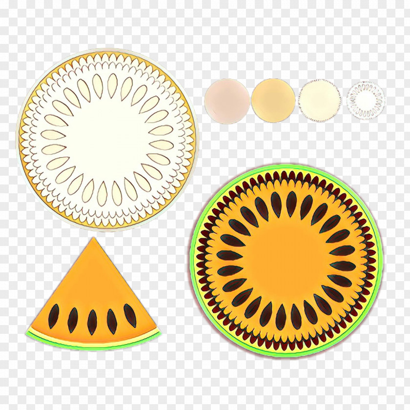 Yellow Circle Tableware PNG
