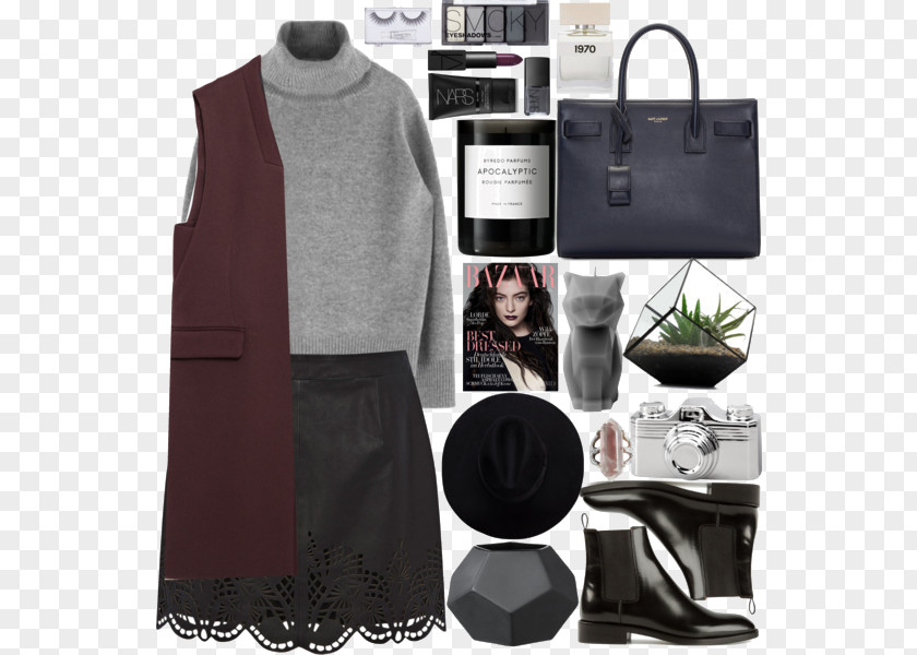 Gray T-shirt And Leather Skirt Top Designer PNG