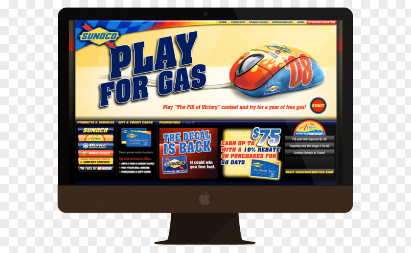 Sunoco Display Advertising Device Multimedia Computer Software PNG