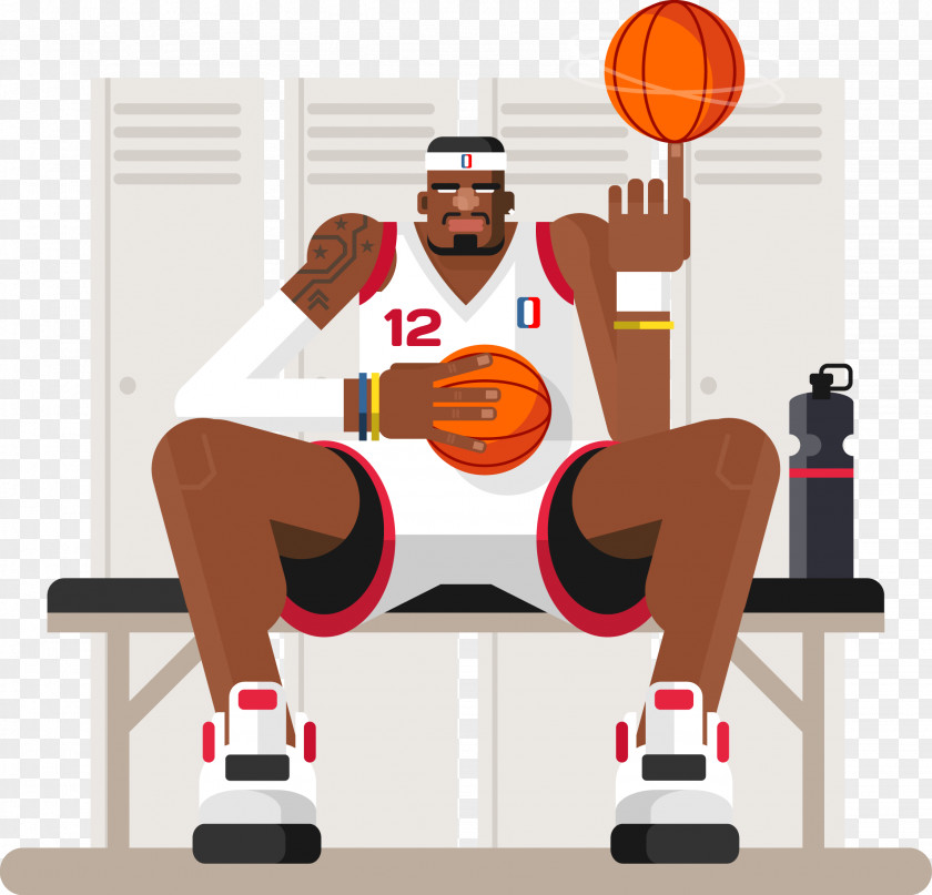 Decorative Vector Basketball Players Player Cartoon Athlete PNG