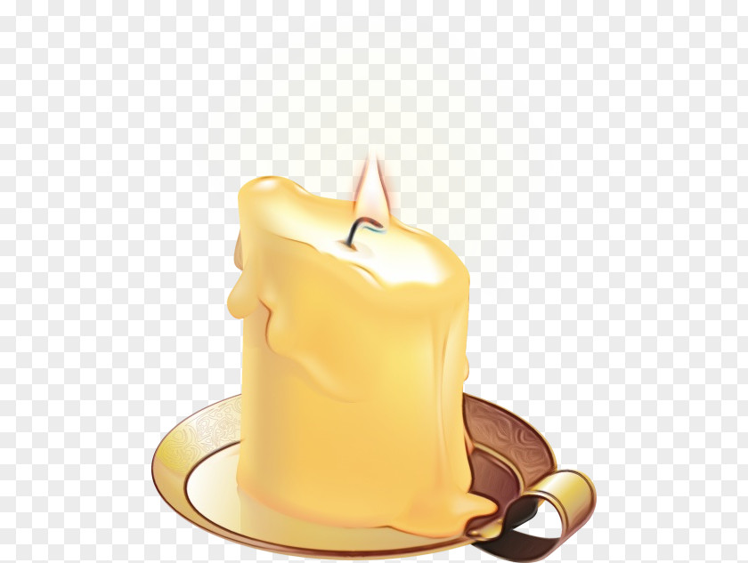 Dessert Metal Candle Yellow Lighting Wax Vanilla PNG