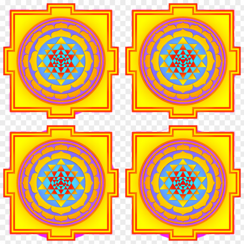 Sri Yantra Mandala Phonograph Record PNG