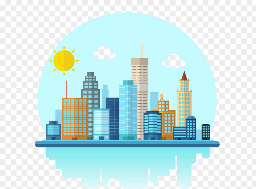 Cartoon City Building Cityscape Clip Art PNG