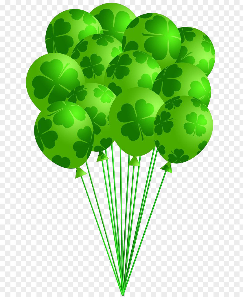 Clover Balloon Saint Patrick's Day Shamrock Clip Art PNG