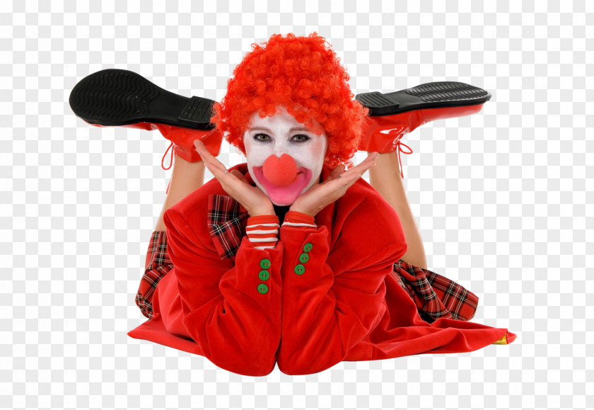 Cute Red Hair Clown Female Stock Photography PNG