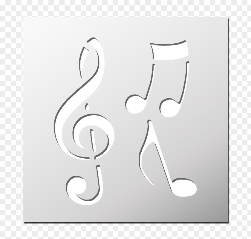 Musical Note Stencil Silhouette PNG