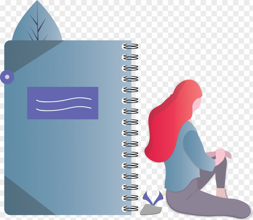 Notebook Girl PNG