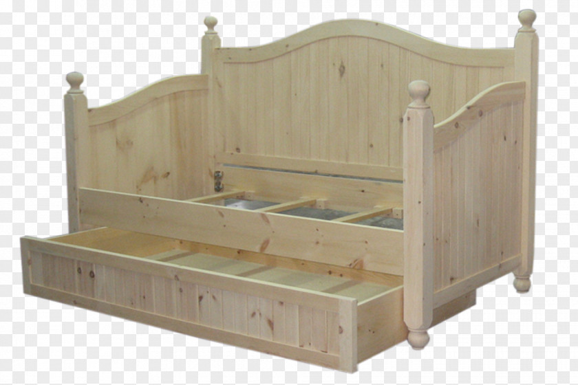 Wood Bed Frame Daybed Furniture PNG