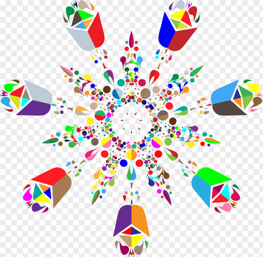 Colorful Graphic Design Symmetry Pattern PNG