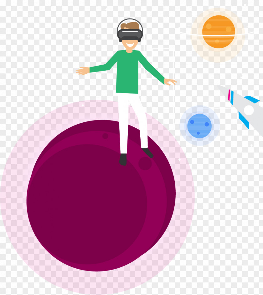 Virtual Reality Experience Of Space Travel Clip Art PNG