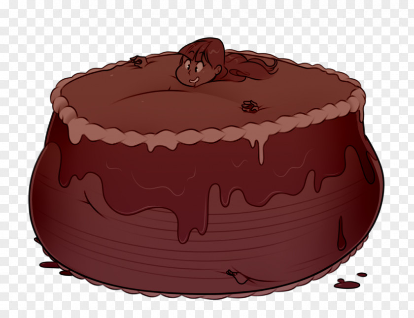 Chocolate Cake Ganache Sachertorte Truffle PNG