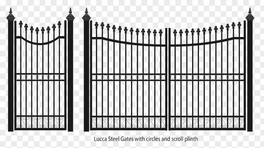 Fence Gate Wrought Iron Steel PNG
