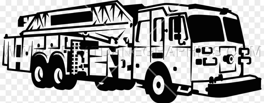 Fire Truck Silhouette Engine Red Commercial Vehicle Car Firefighter PNG