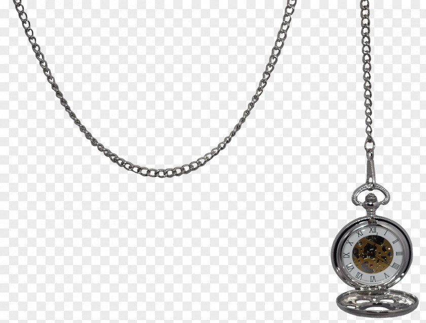 Loop Pocket Watch Jewellery Necklace PNG