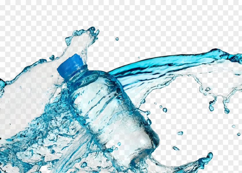 Mineral Water Advertising Bottle PNG