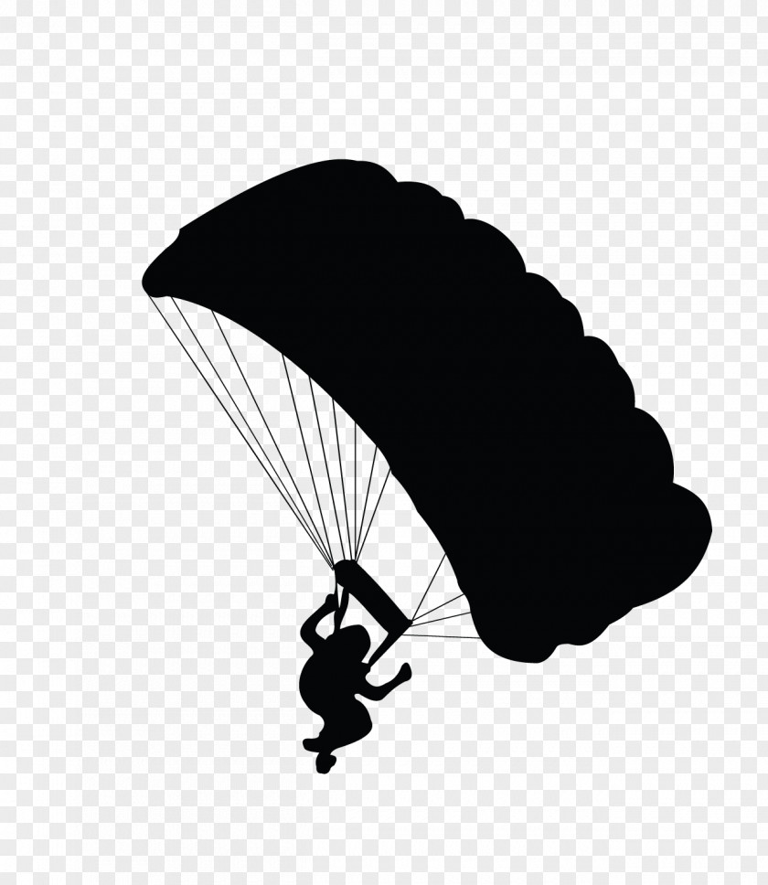 Parachute Landing Fall Silhouette Parachuting PNG