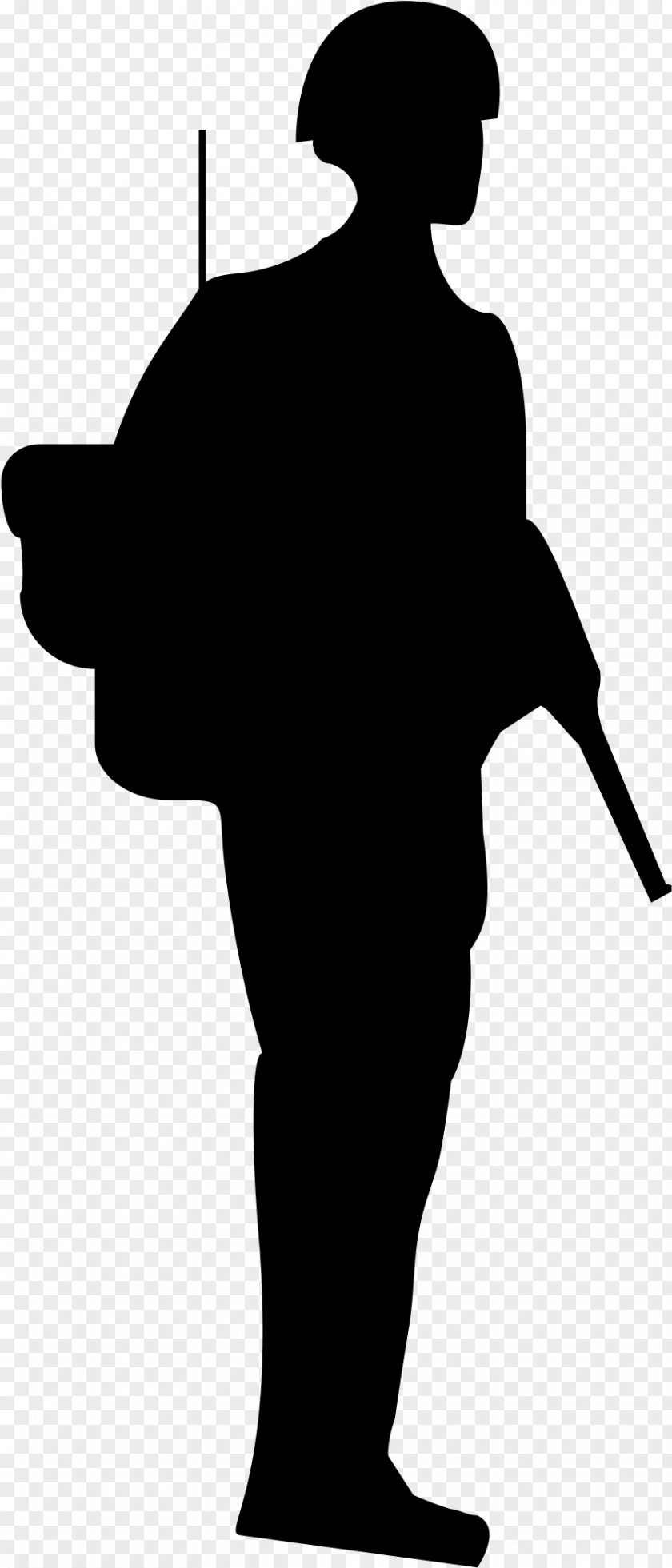 Blackandwhite Salute Soldier Silhouette PNG