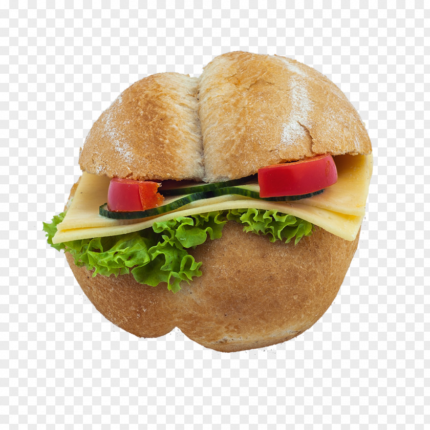 Ham Cheeseburger Slider And Cheese Sandwich Breakfast Pan Bagnat PNG