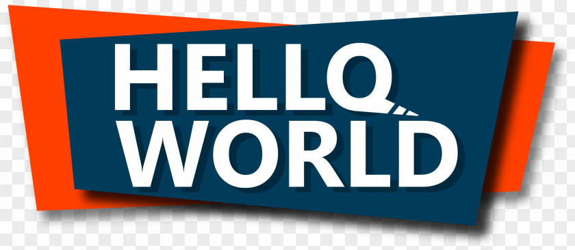 Hello World Business Child Brand Sticker School PNG