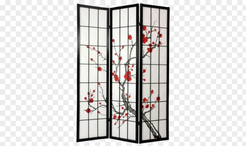 Time And Space Room Divider Shu014dji Asian Furniture Folding Screen Cherry Blossom PNG