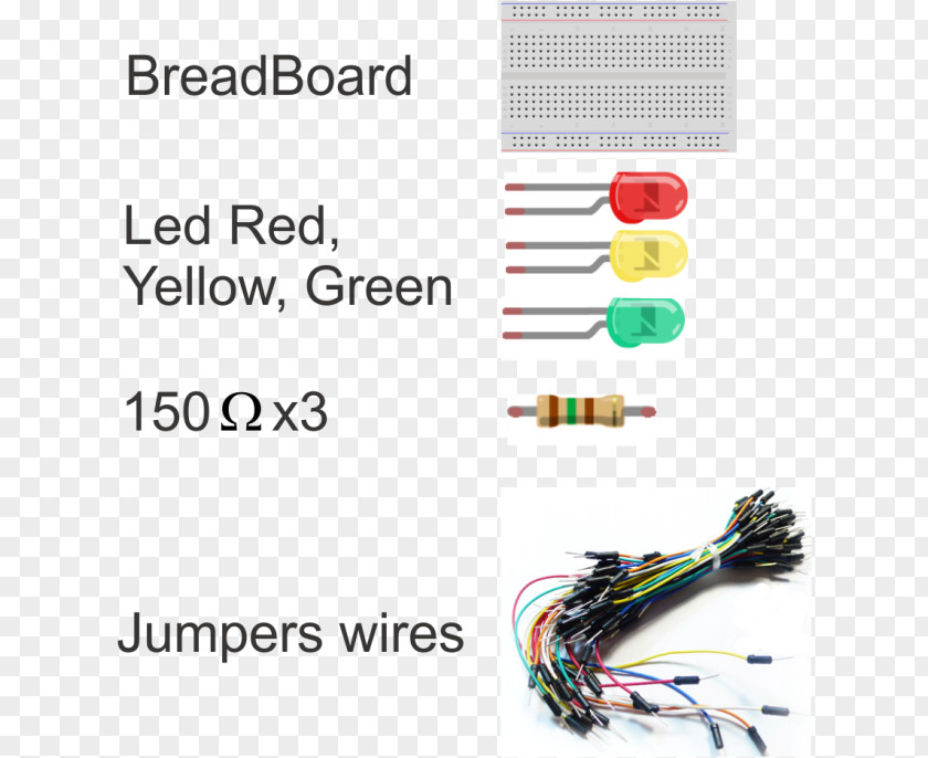 Traffic Light Green Breadboard Jumper Electronics Jump Wire Arduino PNG