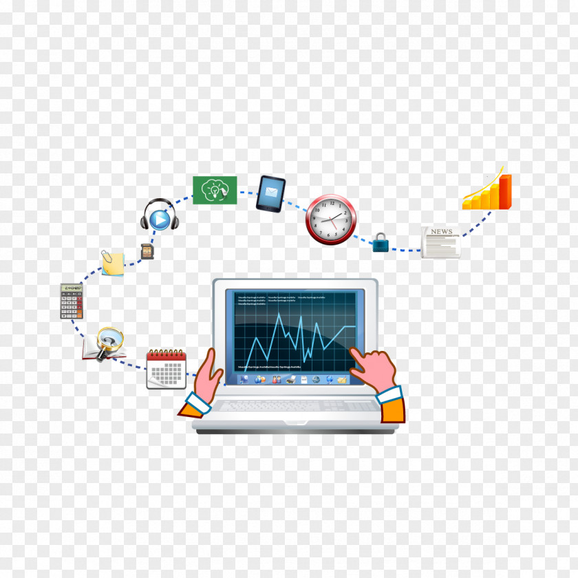 Vector Computers And Hand Computer Network Download PNG