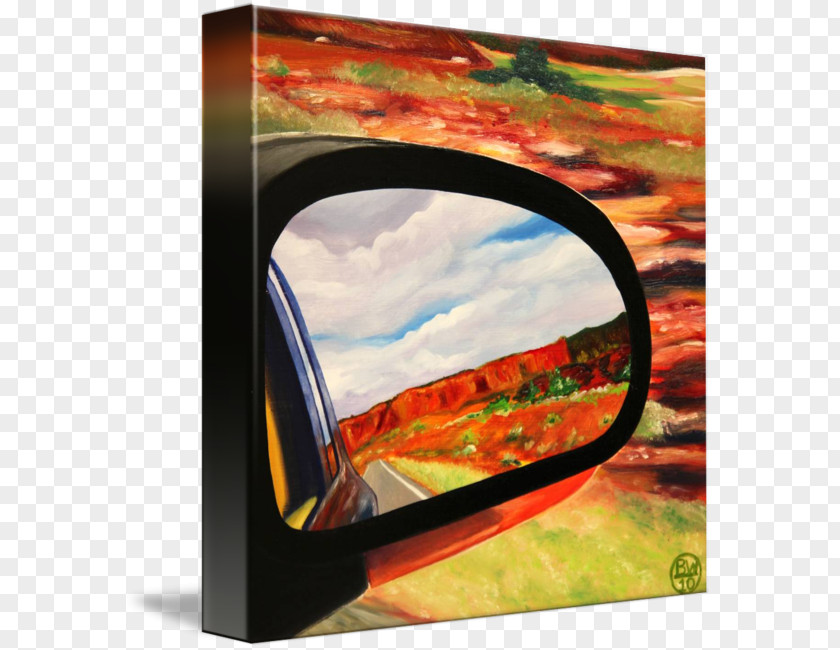 Car Rear-view Mirror Work Of Art Image PNG