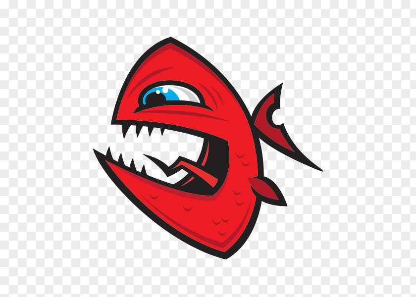 Angry Fish Car Window Decal Sticker PNG