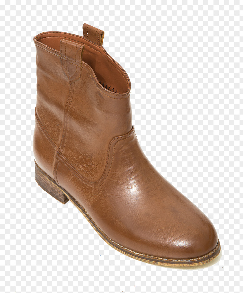 Boot Cowboy Riding Leather Brown PNG