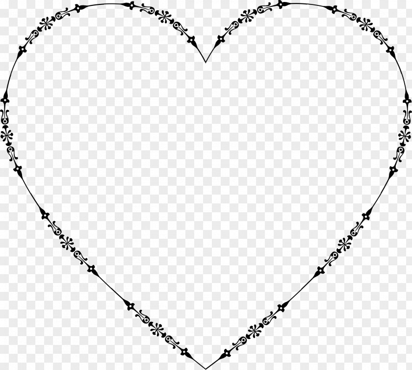 Heart Line Art Clip PNG