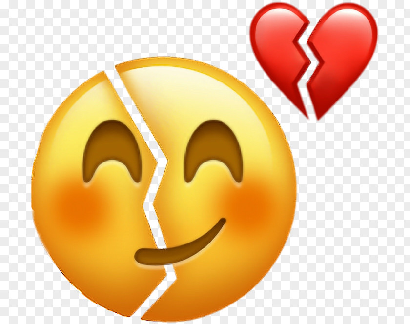 Smiley Emoji Sadness Broken Heart PNG