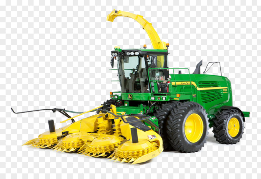 Tractor John Deere Forage Harvester Agriculture Combine Heavy Machinery PNG