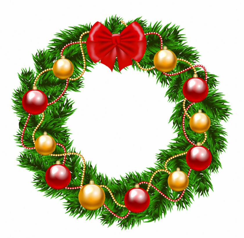 Christmas Creative Image Wreath Garland Clip Art PNG