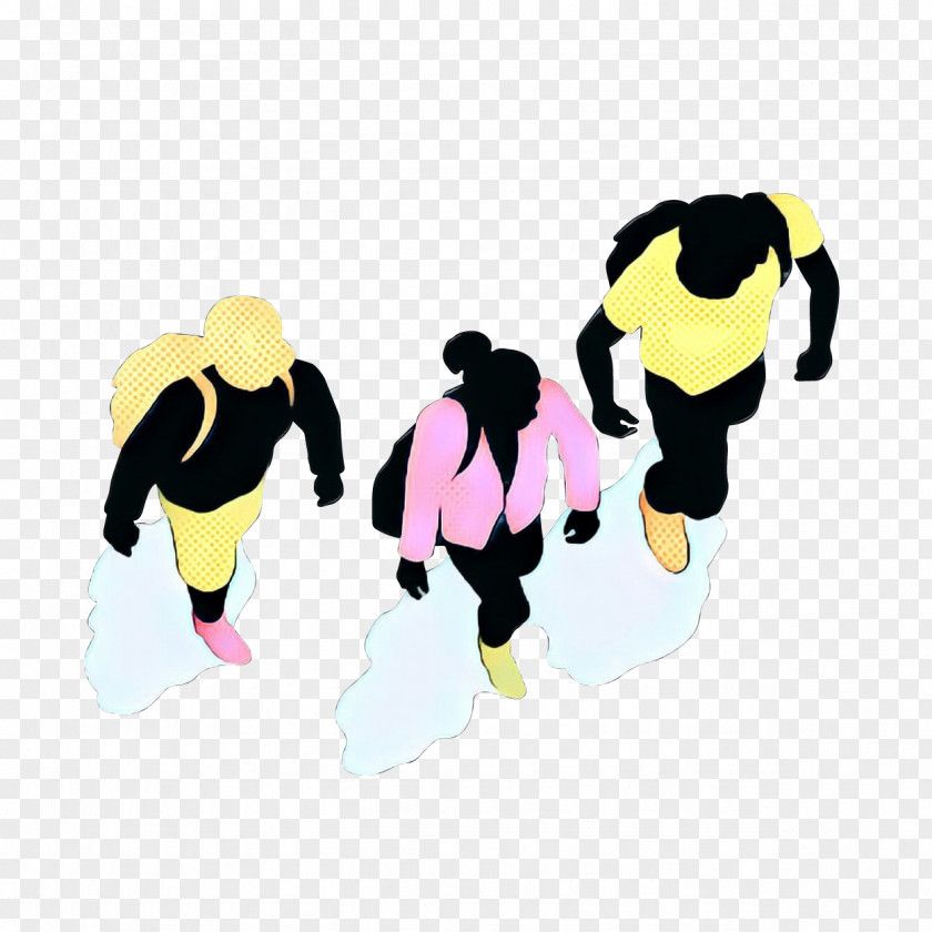 Gesture Animation Yellow Background PNG