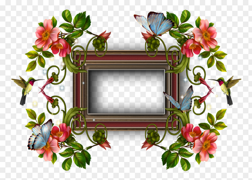 Qe Picture Frames Floral Design Clip Art PNG