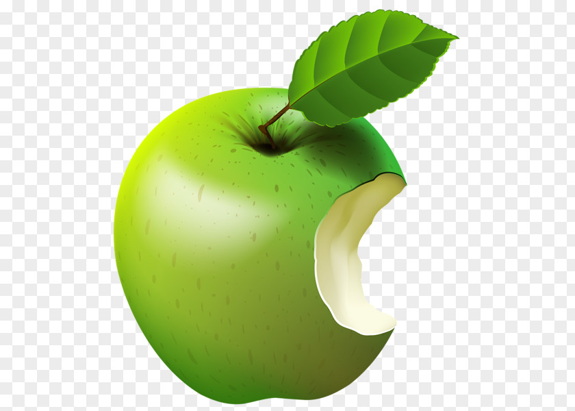 Bite Green Apple Clip Art PNG