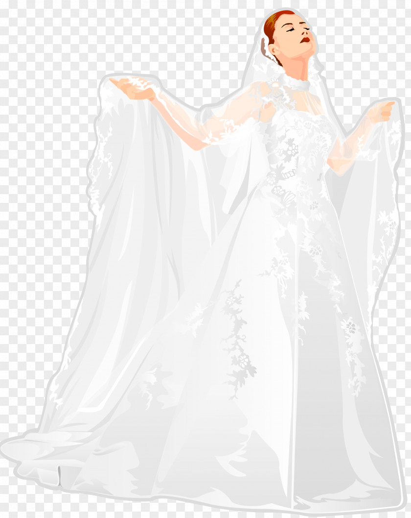 Hand-painted Wedding,veil Wedding Dress Shoulder White Bride Sleeve PNG