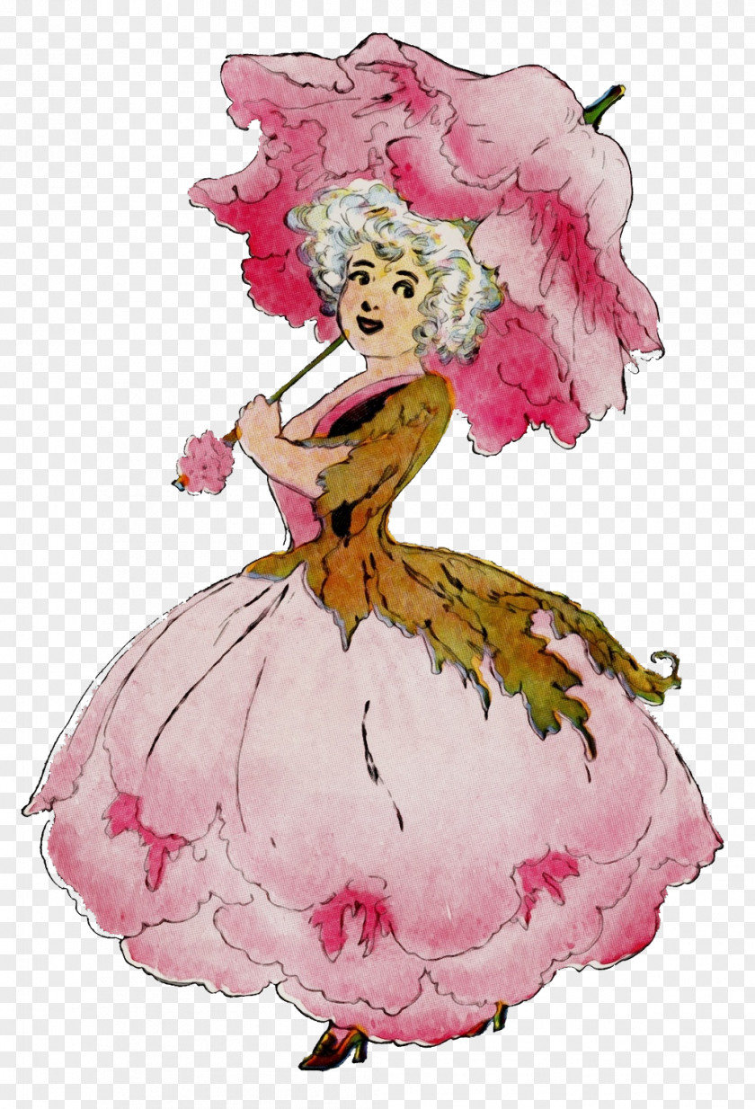 Plant Cut Flowers Pink Costume Design PNG