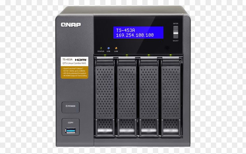 QNAP Ts-453a-4g Network Storage Systems Data Systems, Inc. PNG
