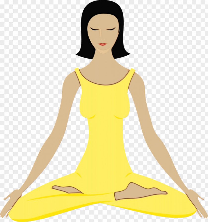 Yellow Meditation Physical Fitness Yoga Balance PNG