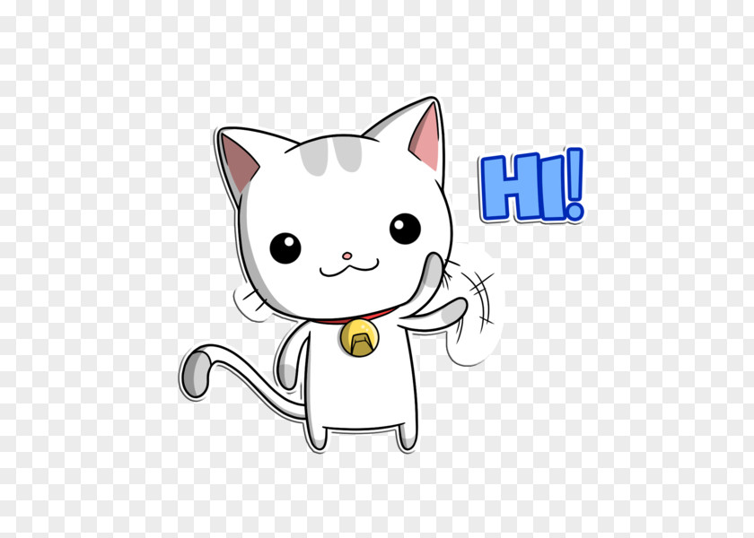 Hello There Kitten Whiskers Domestic Short-haired Cat Cartoon PNG