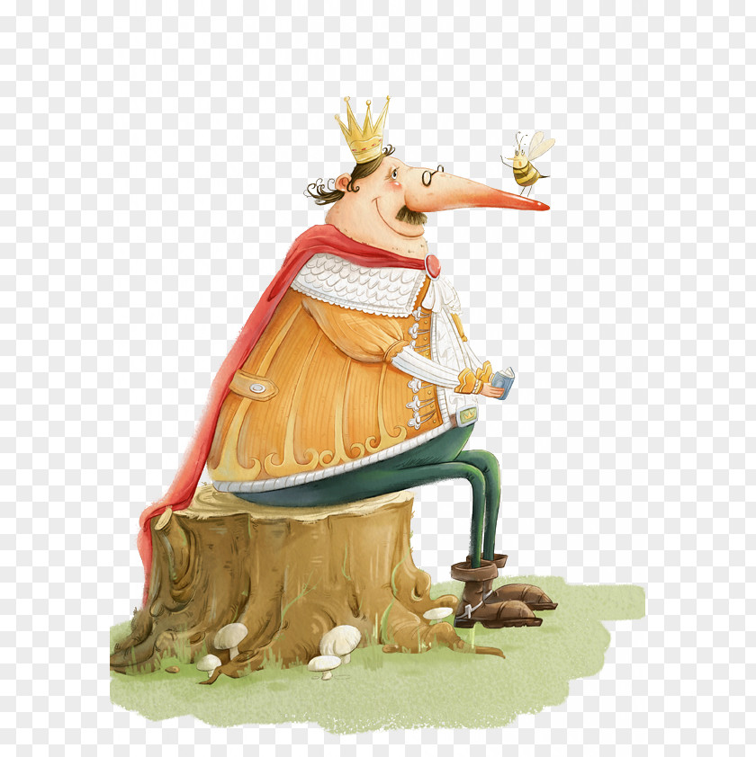 Painted Wearing A Crown Of King Bee Stumps Illustration PNG